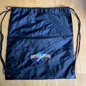 Universal Studios Official Large Black Light Weight Zipper Tote shoe bag 14x16”